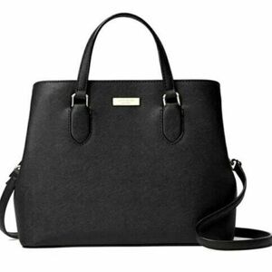 Kate Spade New York Laurel Way Evangelie Black Satchel Crossbody Bag Saffiano